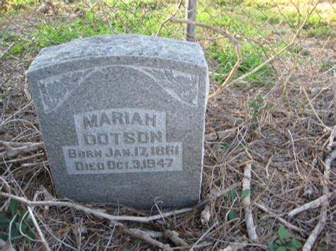 Mariah Dotson 1861 1947 Mémorial Find a Grave