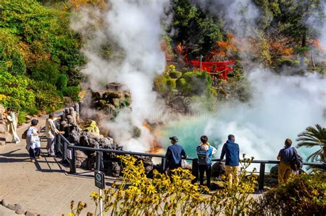 Umi Jigoku Hot Spring In Beppu Oita The Town Is Famous For Its Onsen Hot Springs Editorial