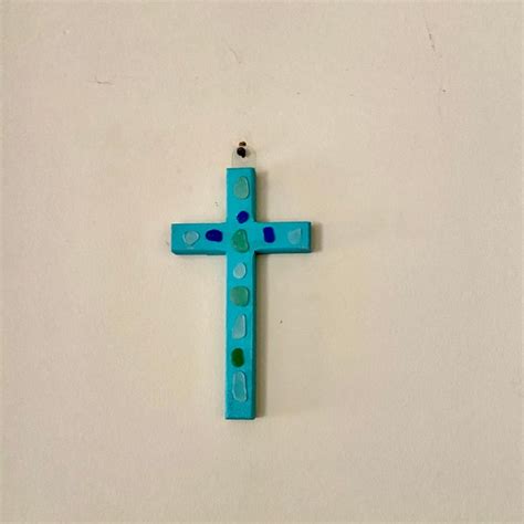 Sea Glass Cross Etsy