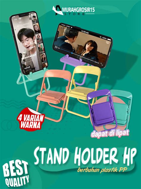 Jual Holder Kursi Macaron Folding Chair Stand Holder Phone Universal