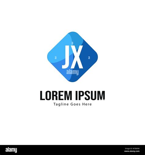 Initial JX Logo Template With Modern Frame Minimalist JX Letter Logo