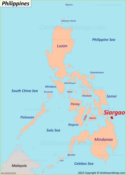 Siargao Island Map Philippines Discover Siargao Island With