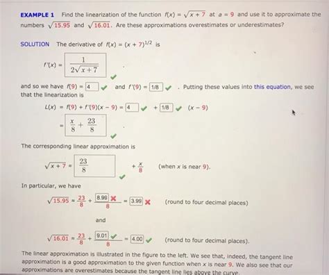 Solved Example 1 Find The Linearization Of The Function Fx