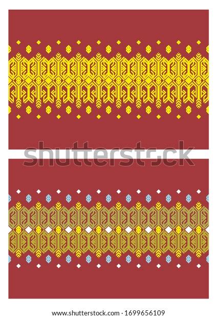 Vector Stock Indonesian Batik Songket Patterns Stock Vector Royalty