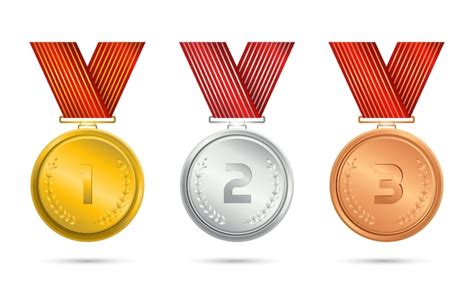 Medalha De Ouro Prata E Bronze
