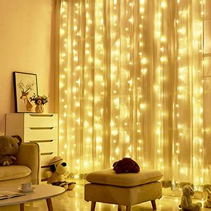 300 LED Curtain Lights Fairy Lights For Bedroom String Lights 8 Modes