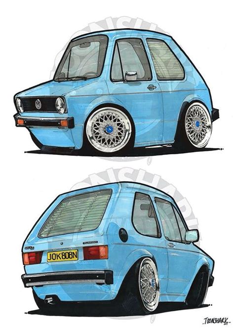 Vw Mk1 Golf Swallowtail On Behance Volkswagen Decal Mk1 Vw Art