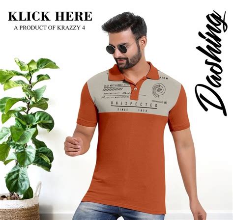 cotton  colour collar tshirt  sleeves printed  rs   tiruppur