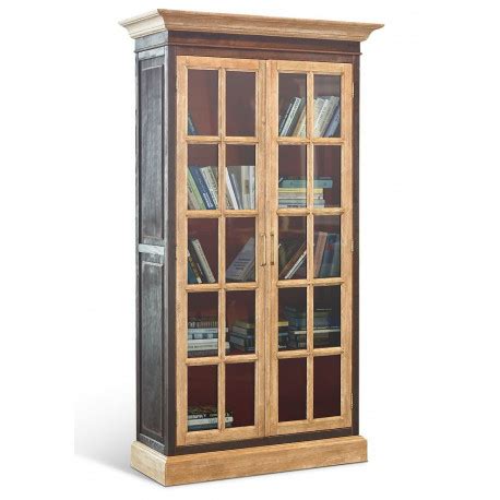 Шкаф-витрина со стеклом Винтаж (черный плюс старый дуб) - купить по ...