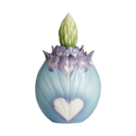 【franz法蓝瓷 花瓶花器】清蓝丰盈 陶瓷精油瓶 艺术工艺品陶瓷摆件 家居装饰品 精美收藏礼品【正品 价格 图片】 寺库网