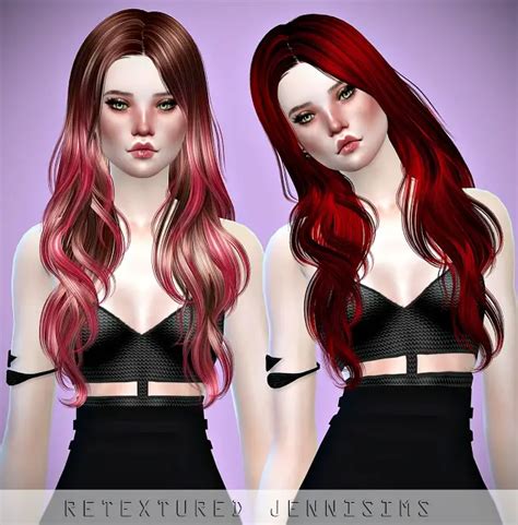 Jenni Sims Newsea`s Sand Glass Hair Retextured Sims 4 Hairs