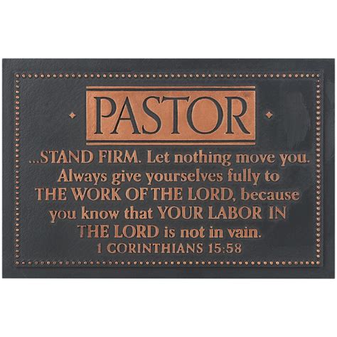 Pastor Stand Firm Tabletop Plaque 6 X 4 Inches Mardel 4025912