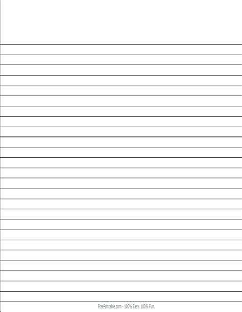 Printable 3 Lined Paper