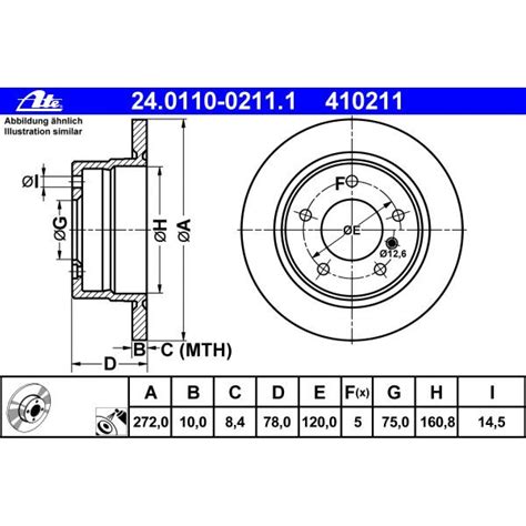 Ate Rear Brake Discs X Mm For Bmw E Compact Car Parts