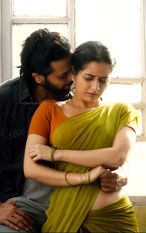 Ashika Ranganath Madhagaja Kannada 4 Hot Saree Romance Hd Caps Indiancelebblog