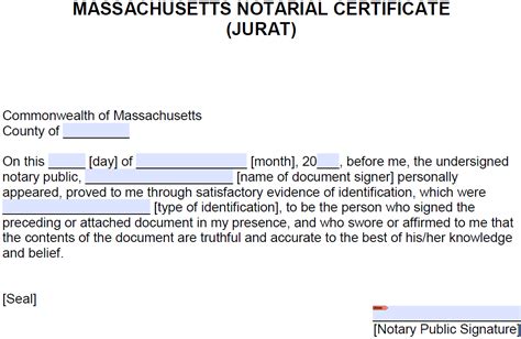 Jurat Notary Form Printable