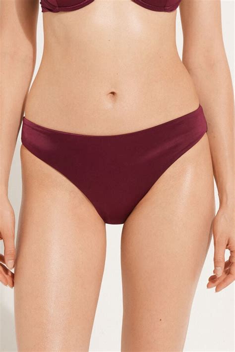 Braguita de bikini clásica burdeos brillante Clásica Mujer Tezenis Outlet Tezenis España