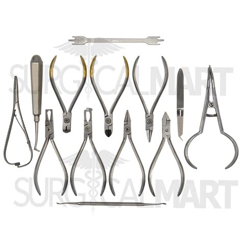 13 Pcs Orthodontic Instruments Set with Height Gauge