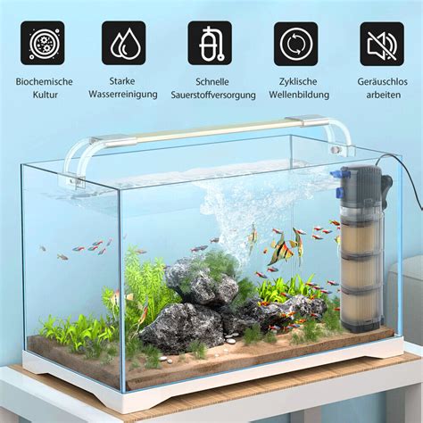 Aquarium Innenfilter Kompakt Filter Schwammfilter Aquarien 500 1500L H