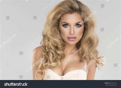 Portrait Sexy Happy Woman Long Blonde Stock Photo Shutterstock