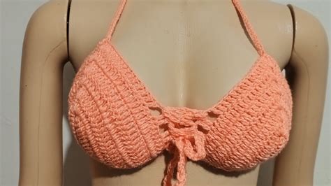 How To Crochet Crop Bikini Top Biggners Fredly YouTube