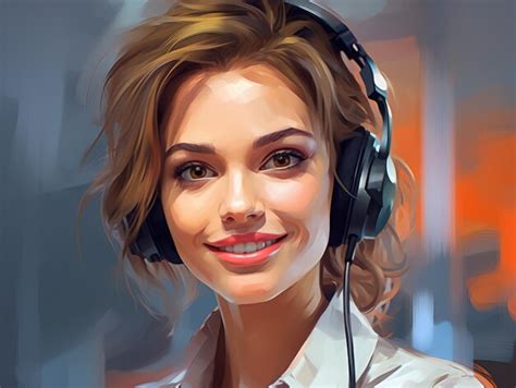 Premium AI Image Smiling Woman As Call Centre Customer Service