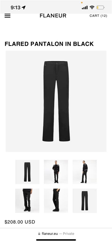 Streetwear Flaneur Homme Flared Pantalon In Black Grailed