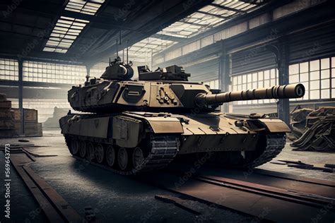 Fototapeta Production Of The Military Tank Plant Production Of The