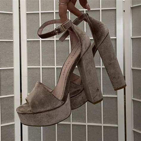 Chinese Laundry Nude Suede Platform Heels Womens Depop