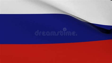 Russian Flag is Waving in the Wind. Animation of the Flag of Russia ...