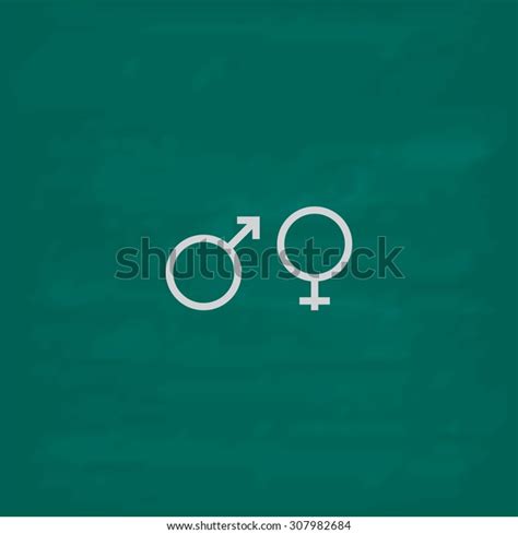 Sex Symbol Icon Imitation Draw White Stock Vector Royalty Free Shutterstock