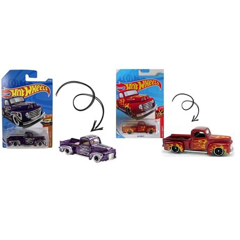 49 Ford F1 HW Hot Trucks HW Flames Hot Wheels 1 64 Miniaturas