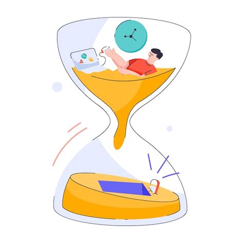 Premium Vector Get A Flat Illustration Of Sand Clock