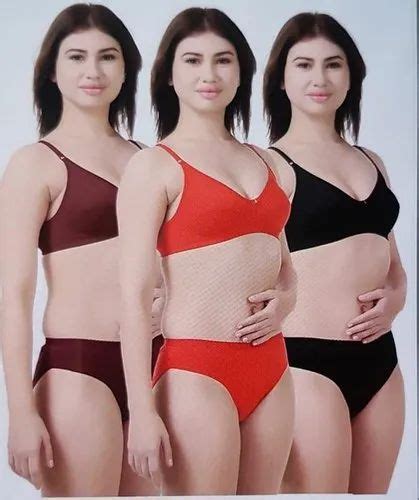 Non Padded Multicolor Women Cotton Lingerie Bra Panty Set At Rs 150 Set In Surat