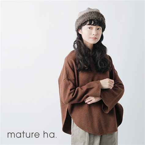 mature ha マチュアーハ オーガニックコットン フード キャップ eco yk yo iroma aranciato