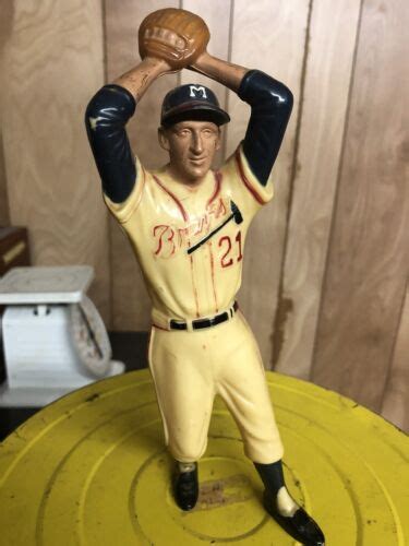 Original 1958 63 Warren Spahn Hartland Baseball Statue Very Rare Ebay