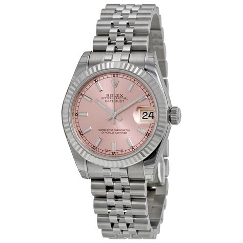 Rolex Datejust Lady 31 Pink Dial Stainless Steel Jubilee Bracelet