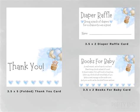 Editable Teddy Bear Hot Air Balloon Baby Shower Bundle We Can Bearly