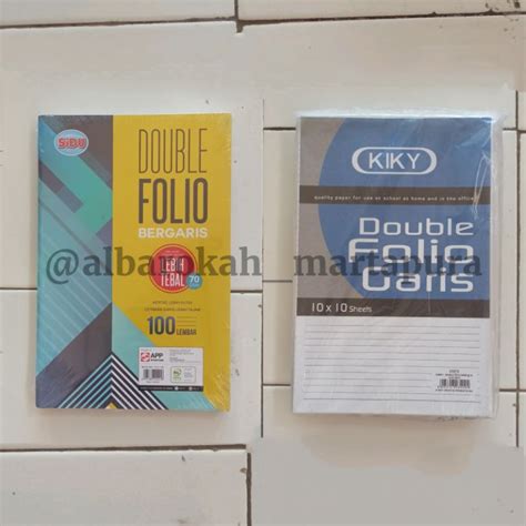 Jual Tab Sidu Kiky Double Folio Bergaris Pack Isi Shopee