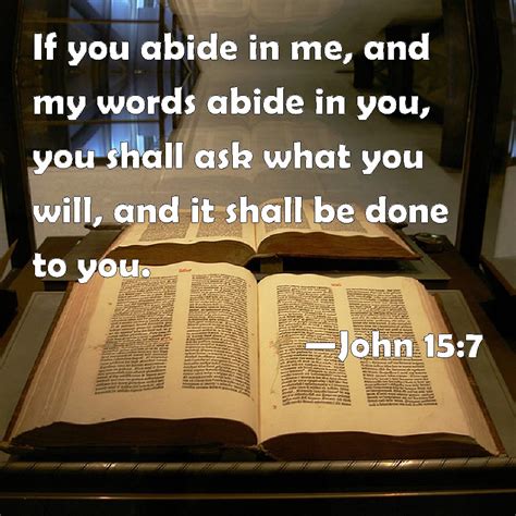 John 15 7 If You Abide In Me And My Words Abide In You You Shall Ask