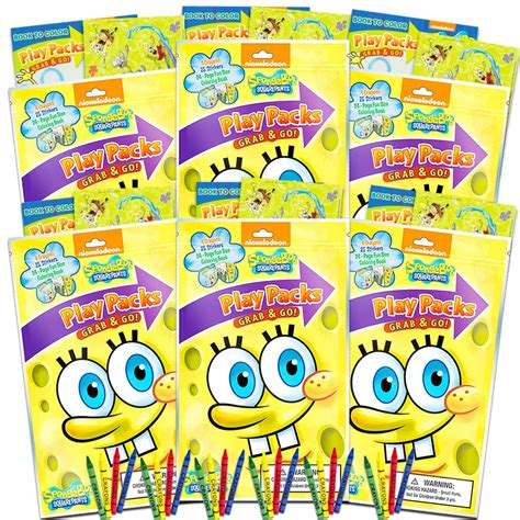 Buy Nickelodeon Spongebob Squarepants Party Favors Pack ~ Bundle Of 6