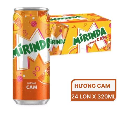 thung  lon nuoc ngot mirinda huong cam ml chuoi sieu thi thuc