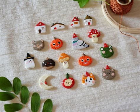 Cottagecore Handmade Clay Pins Diy Clay Crafts Polymer Clay