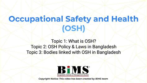 Occupational Safety And Health OSH YouTube