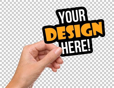Hand Holding Sticker Mockup Finger Holding Sticker Png Etsy