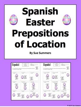 spanish easter prepositions easter bunny  egg el conejo de pascua