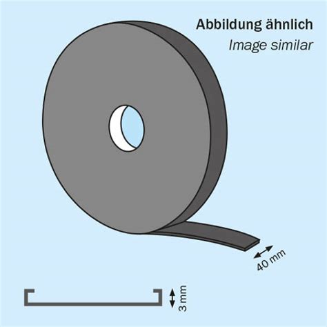 40 mm Porte étiquette profilé C aimanté sur rouleau SPRINTIS