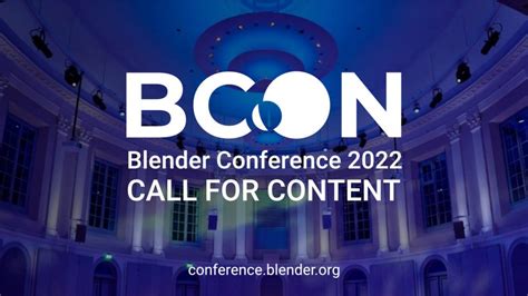 BlenderNation On Twitter Earlier Today Blender Conference 2022 Call