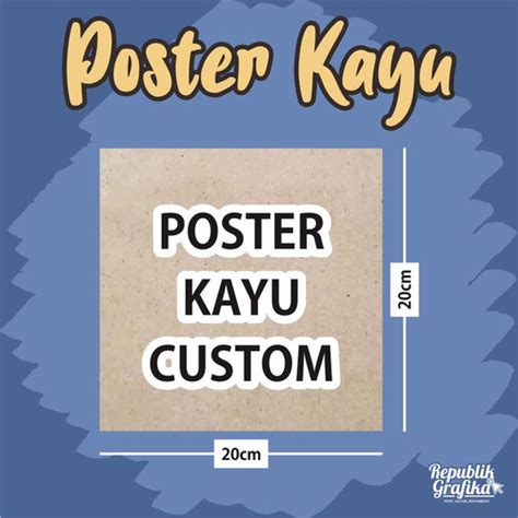 Jual PAJANGAN KAYU CUSTOM PAJANGAN DINDING POSTER KAYU KECIL 20x20