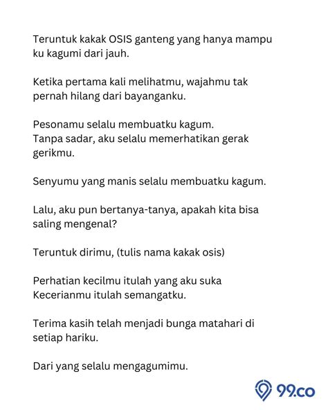 10 Contoh Surat Cinta Untuk Kakak OSIS Panitia MPLS Singkat